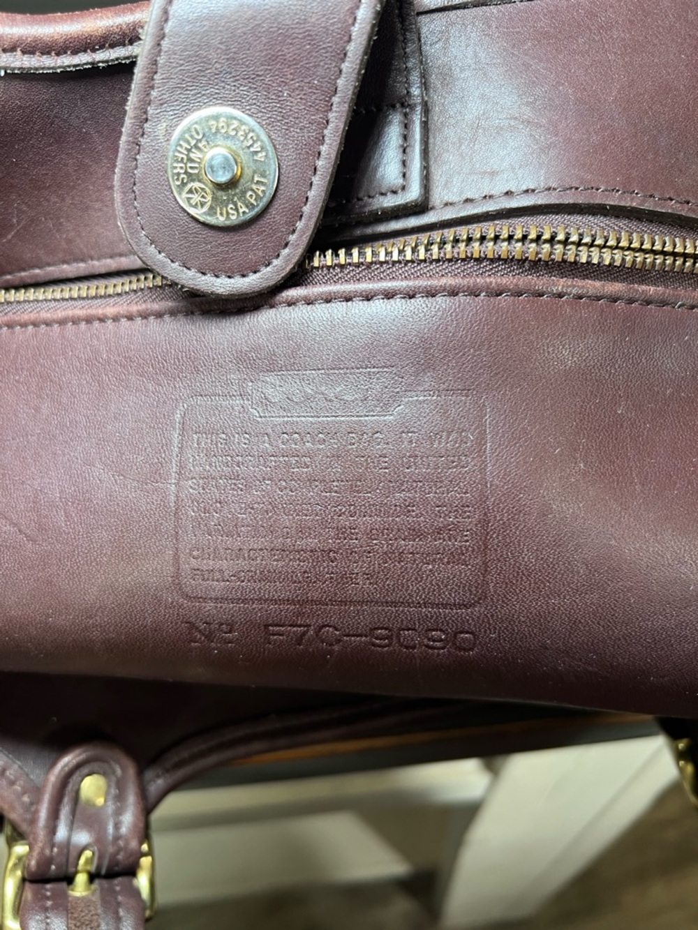 Coach Vintage 9090 LEGACY LARGE SHOPPER Shoulder Tote Bag Dark Brown Leather USA - Picture 12 of 15